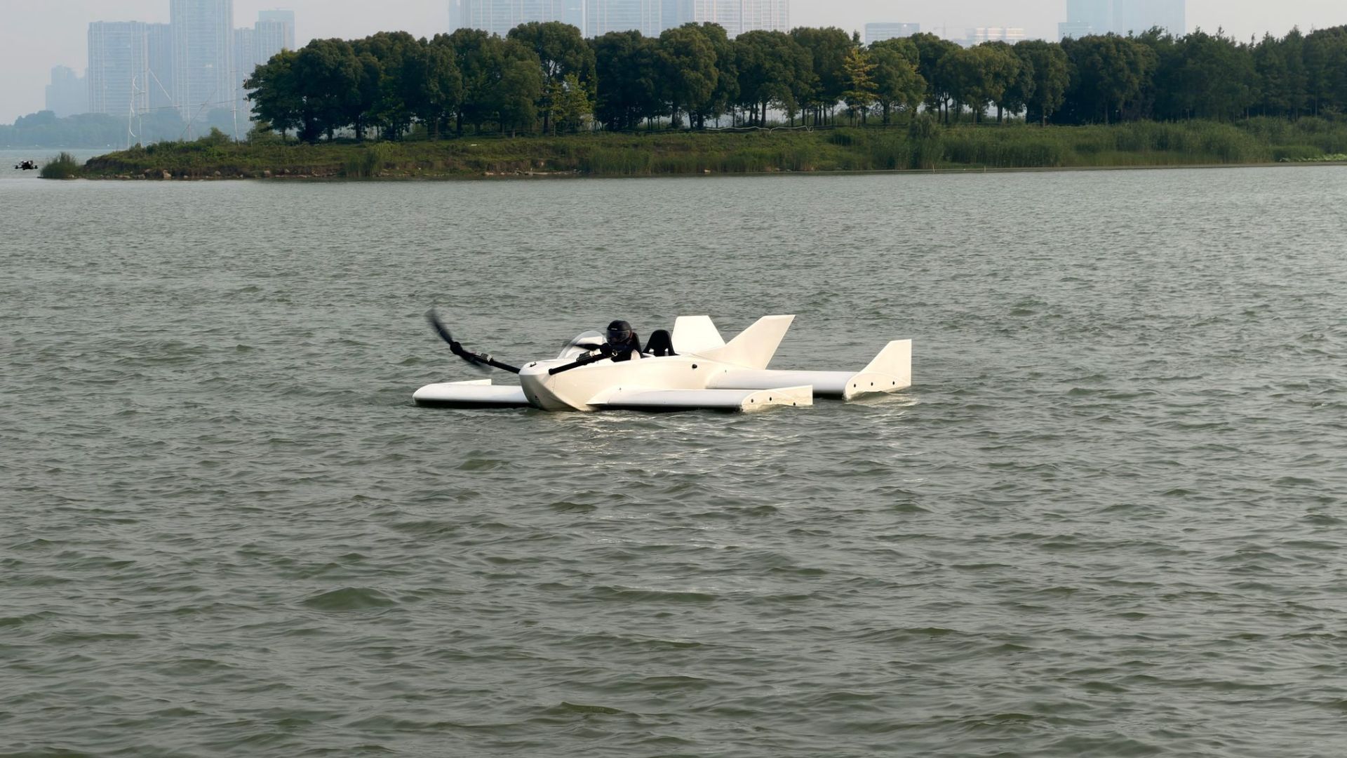 This futuristic boat alternative just took its first flight and we saw it live