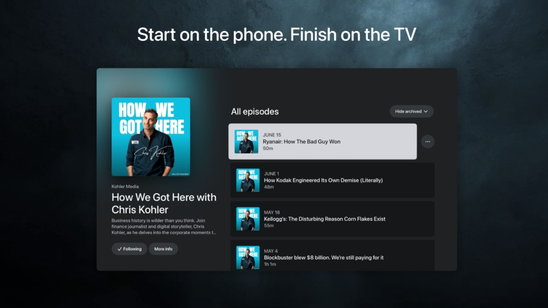 The best podcast app finally lands on Apple TV