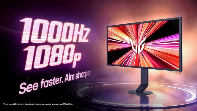 LG launches the first native 1000Hz gaming monitor